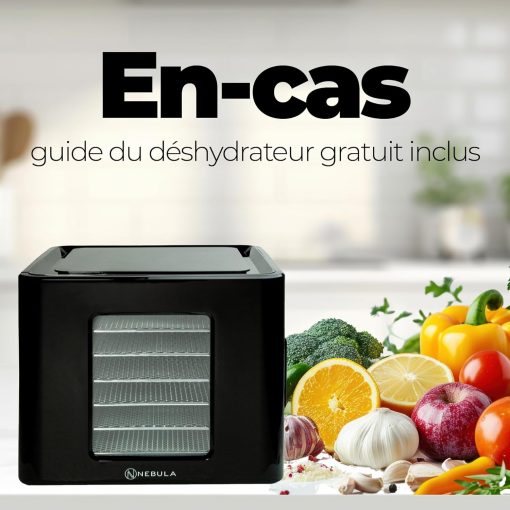 Nebula Déshydrateur Alimentaire | 6 Plateaux Acier Inoxydable | Contr?le Tactile LED | Température Réglable 35-70°C | Deshydrateur Fruits Et Légumes | Deshydratateur Alimentaire | 400W - Image 7