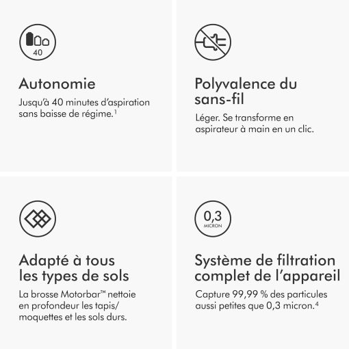 Dyson V8 Advanced? Aspirateur Balai sans Fil – 130 AW, 40 Min d’autonomie, Brosse Motorbar Auto-démêlante, Accessoires combinés, Station Murale, Argent/Nickel - Image 11