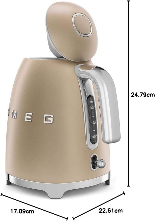 Smeg, Bouilloire électrique KLF03PGEU 1,7 L, Filtre Anticalcaire Lavable, Arrêt Automatique de Sécurité, Indicateur de Niveau d'Eau, Base Antidérapante, Range Cordon, Puissance 2400W, Vert d'Eau - Image 55