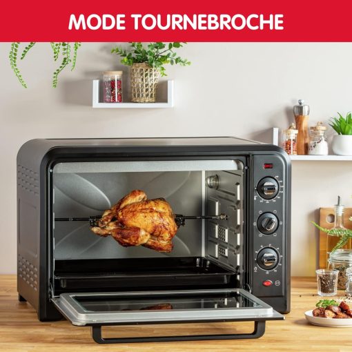 Moulinex Oven, 33 L, Rotating heat, Advanced convection, 6 cooking modes, Thermostat adjustable up to 240°C, Timer 120 min, Reversible grill, Silicone oven mitts, Optimo Black OX464811 - Image 15