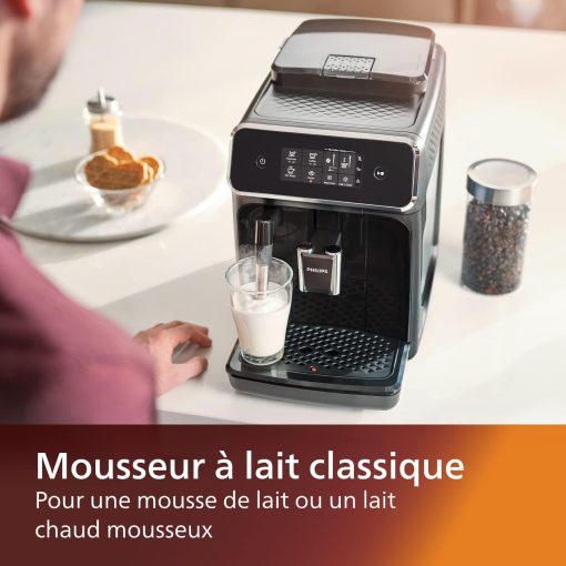 Philips Series 2200 Espresso Machine - Coffee Bean - LatteGo Milk Frother, 3 Coffee Specialties, Intuitive Touch Screen, Glossy Black (EP2231/40) - Image 15