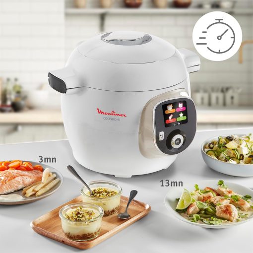 Moulinex, Cookeo Multicuiseur intelligent 6L, 150 recettes intégrées, Cuisson sans surveillance, Ecran intuitif, Guide de cuisson, Application MyMoulinex, 1600W, Blanc, 15 ans réparabilité - Image 30