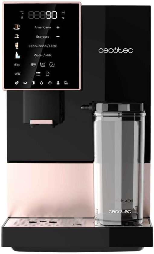Cecotec Machine à Café Superautomatique Cremmaet Compactccino Black Rose, 19 bars, Réservoir à lait, Système Thermoblock, 5 niveaux de mouture, Réservoir à café 150g - Image 12