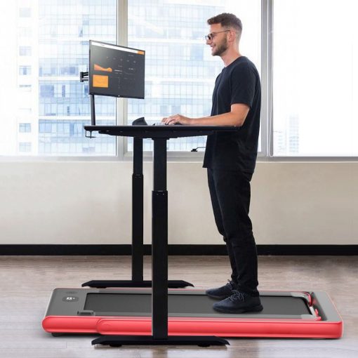 Tapis de Course Pliable 0,75HP Double Affichage LED APP et Télécommande Vitesse Motorisé 12 km/h Surface 40x100cm Rouge - Image 2