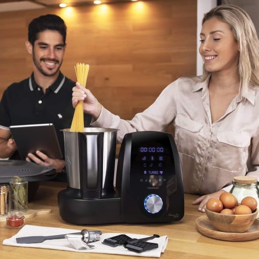 Cecotec Robot de Cuisine Mambo Black. 23 Fonctions, 10 Niveaux de Température, 1700W, 2,5 kg de Pate, Cruche de 3,3L, 10 Vitesses, Minuterie, Température Réglable de 37 °C à 120 °C - Image 86