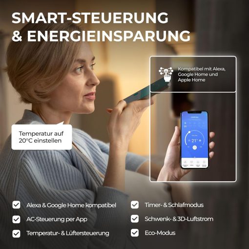 K?ltebringer Climatiseur Split - 18000 BTU (5,1 kW) - Avec fonction chauffage, WiFi et App - très silencieux & économe en énergie - kit complet, 5m conduite de frigorigène, R32, matériel de montage - Image 21