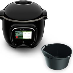 Moulinex Cookeo Touch Wifi Multicuiseur intelligent, Cuve 6 L, Haute pression, Guide pas à pas, 250 recettes intégrées, Application Moulinex CE902800, Noir