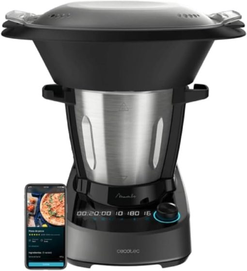 Cecotec Robot de Cuisine Mambo Black. 23 Fonctions, 10 Niveaux de Température, 1700W, 2,5 kg de Pate, Cruche de 3,3L, 10 Vitesses, Minuterie, Température Réglable de 37 °C à 120 °C - Image 15