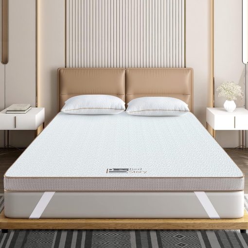 BedStory [Nouvelle Technologie] Surmatelas 160 x 200 à Mémoire de Forme de 7.5CM, Surmatelas de Haute Densité avec Gel Plus Respirant, Housse Amoivible et Lavable