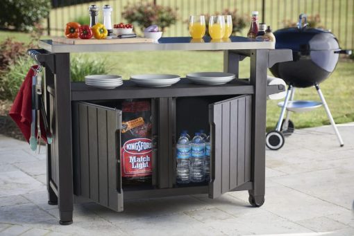 KETER Desserte barbecue gris UNITY XL - 207 litres - 134 x 51.7 x 89.6 cm - Image 2