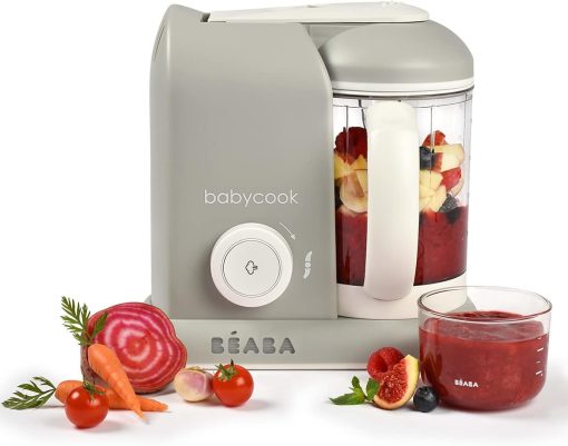 BéABA, Babycook Solo, Robot Bébé 4 en 1 Mixeur-Cuiseur, Cuisson Vapeur, Diversification alimentaire, Petits pots bébé maison, Noir - Image 12