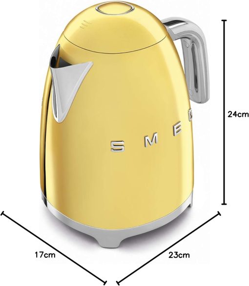 Smeg, Bouilloire électrique KLF03PGEU 1,7 L, Filtre Anticalcaire Lavable, Arrêt Automatique de Sécurité, Indicateur de Niveau d'Eau, Base Antidérapante, Range Cordon, Puissance 2400W, Vert d'Eau - Image 48