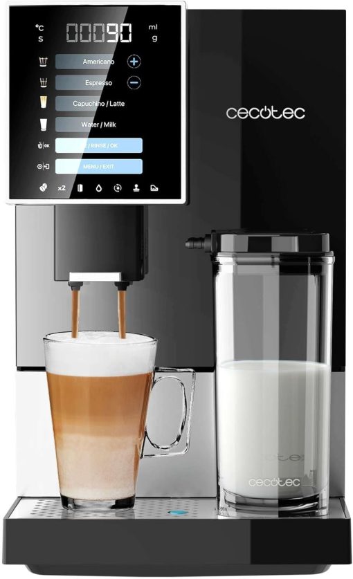 Cecotec Machine à Café Superautomatique Cremmaet Compactccino Black Rose, 19 bars, Réservoir à lait, Système Thermoblock, 5 niveaux de mouture, Réservoir à café 150g - Image 4