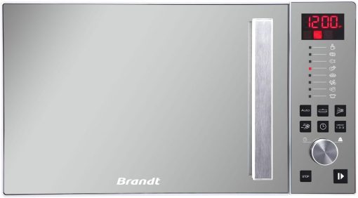 BRANDT - SE2616W - Micro-ondes Solo Electronique 26L – 900W – Autoprogramme 8 positions – 3 mémoires – Programme Speed Defrost – Fa?ade miroir – Cavité énamelite – Blanc