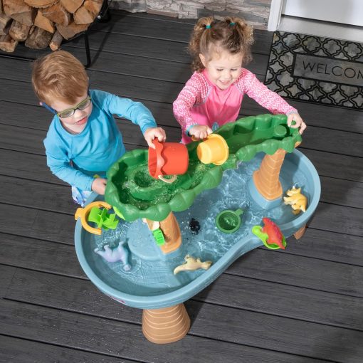 Step2 Rain Shower Splash Table d'eau avec 13 Accessoires - Bleu & Vert | Table Jeux d'eau | Table d’activité pour Le Jardin, Table Activité Eau | Table d'eau Extérieur - Image 10