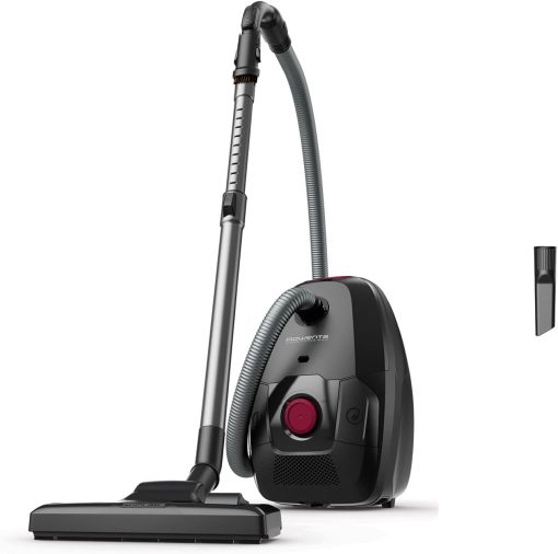 Rowenta Green Force Max Silence Vacuum Cleaner with Bag, 900 W Max, High Filtration, Quiet, Eco-Responsible, Made in France, Black/Aluminium RO6136EA - Image 2