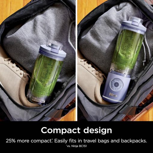 Ninja Blast Max, Portable Blender + Twist & Go, Personal Smoothie, Blend, Ice Crush, 3 Programs, Cordless, 22 oz removable Vessel, Dishwasher Safe, Leakproof, Navy, BC251NV - Image 45
