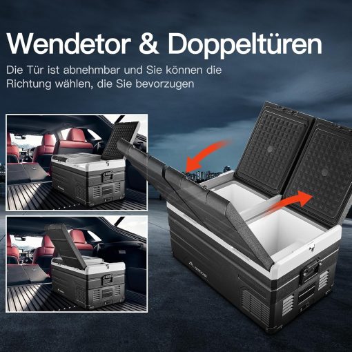 AAOBOSI 46 L Glaciere a Compression, Glaciere Electrique Double Zone, 12 V/24 V et 100-240 V Frigo Camping, -20 ℃ à 20 ℃, pour Voiture, Camion, Bateau, Camping-Car - Image 17