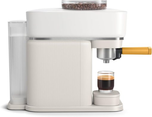 Philips Baristina Machine à expresso - Un véritable expresso, en toute simplicité - Compacte - 16 bars de pression - Broyeur intégré - Machine blanche avec porte-filtre blanc (BAR300/00) - Image 5