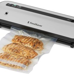 FoodSaver FFS005X Vacuum Sealer with Storage Compartment for Roll and Cutter, Pulse Function for Fragile Food, Includes Matching Accessories and Vacuum Bags