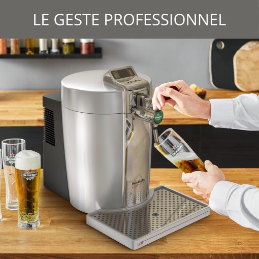 Krups Beertender Machine bière pression, F?ts de 5 L, Témoin lumineux, Bière fra?che, Installation facile, Indicateur température, Indicateur volume restant, Loft Edition Silver VB700E00 - Image 4