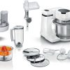 Bosch MUM58720 Kitchen Machine, Stainless Steel, 1000 W, 3.9 Liters, Stainless Steel and Plastic, 7 Speed, Grey/Red