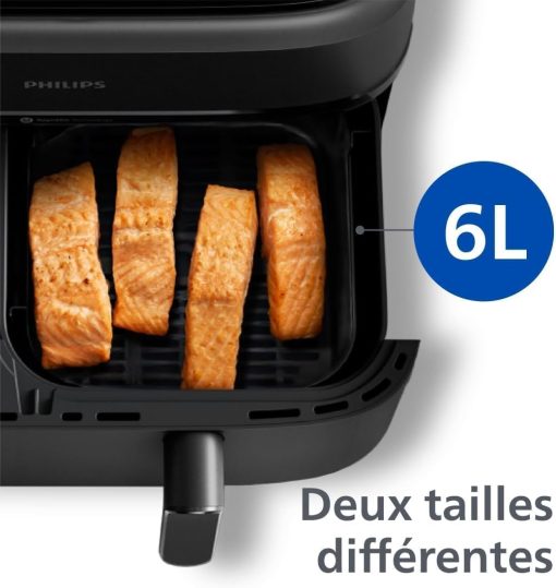Philips Air Fryer 3000 Series Double Basket - Healthy, Fast and Versatile Cooking, 9 Litre Capacity, Touch Screen, Two Drawer Design (NA350/00) - Image 16