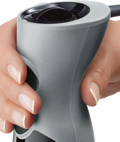 Bosch Mixeur Plongeant ErgoMixx MSM67160 – Mélangeur ultra puissant pour les usages intenses – Puissance de 750 W – Mini-hachoir et fouet inclus – Couleur : Noir/Gris - Image 7