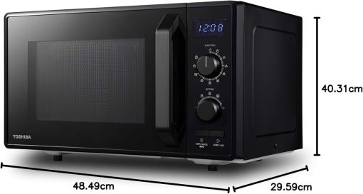 Toshiba Micro-Ondes 3-en-1 23L MW2-AG23PF(BK), Micro-ondes sur Pied avec Fonction Grill & Combi, Grill 900W/1000W, Fonction ECO, Plateau Tournant avec Mémoire de Position, Noir - Image 28