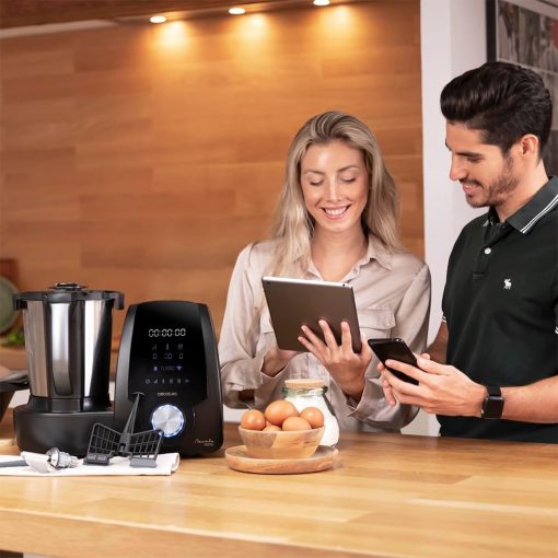 Cecotec Robot de Cuisine Mambo Black. 23 Fonctions, 10 Niveaux de Température, 1700W, 2,5 kg de Pate, Cruche de 3,3L, 10 Vitesses, Minuterie, Température Réglable de 37 °C à 120 °C - Image 91