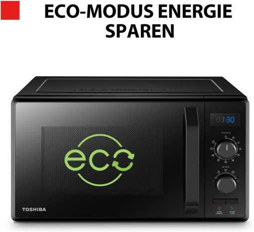 Toshiba Micro-Ondes 3-en-1 23L MW2-AG23PF(BK), Micro-ondes sur Pied avec Fonction Grill & Combi, Grill 900W/1000W, Fonction ECO, Plateau Tournant avec Mémoire de Position, Noir - Image 27