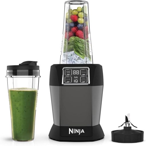 Ninja Robot de cuisine avec 4 programmes automatiques ; hacher, réduire en purée, trancher, mélanger, et 3 vitesses manuelles, bol de 2,1L, 850W, lave-vaisselle, noir BN650EU - Image 3