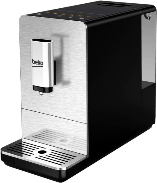 BEKO, Machine à café, expresso automatique, 1350 W / 19 bars, Capacité café : 125 g, Capacité eau : 1,4L, Système autonettoyant, 5 niveaux de broyage, Arrêt automatique, Fa?ade Inox Brossé