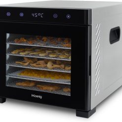 H.Koenig Déshydrateur Alimentaire de nourriture DSY900, pour Fruits, Légumes, Herbes, 6 Plateaux à Séchage amovibles, Thermostat variable de 35° à 70°C, Ecran LCD tactile, 650 W
