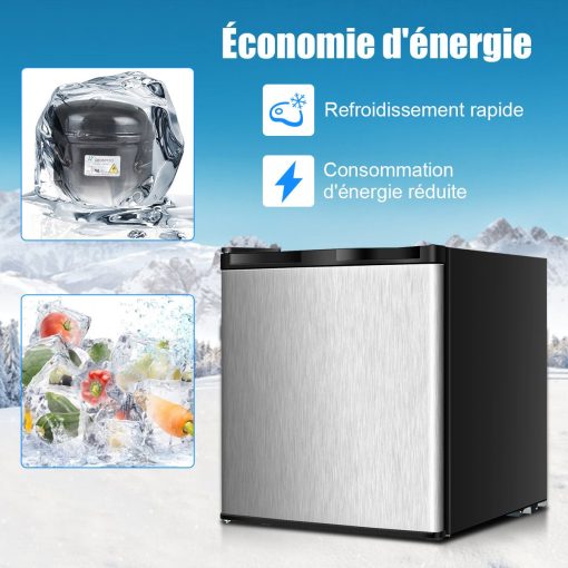 Mini Congélateur Vertical Capacité 31,1 L Porte Réversible en Acier Inoxydable Contr?le Mécanique Température Réglable - Image 5