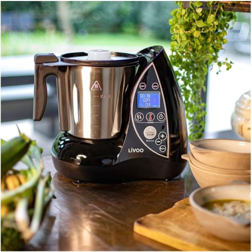 Livoo - Robot culinaire chauffant DOP142G - 12 fonctions, 3L, 12 niveaux de puissance, minuterie 60 min, 20°C à 120°C - Image 8