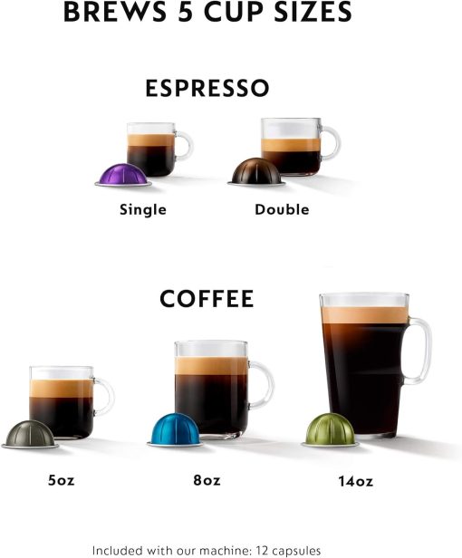 Nespresso Vertuo Plus Coffee and Espresso Maker By De'Longhi, Ink Black - Image 25