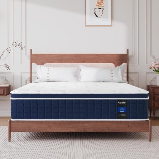 Inofia Ace Hybrid Firm Mattress 140 x 200 cm H4 Firm Mattress with Breathable Memory Foam and Independent Bagged Springs, 7 Ergonomic Zones, Extra Comfort for Adults and Children - Image 12