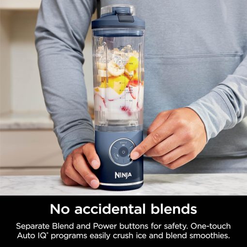 Ninja Blast Max, Portable Blender + Twist & Go, Personal Smoothie, Blend, Ice Crush, 3 Programs, Cordless, 22 oz removable Vessel, Dishwasher Safe, Leakproof, Navy, BC251NV - Image 26