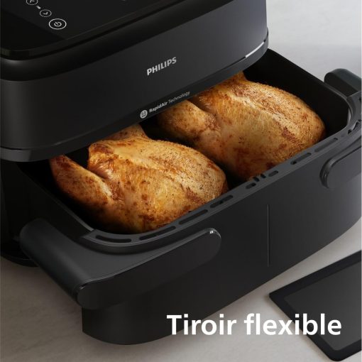 Philips Air Fryer 3000 Series Double Basket - Healthy, Fast and Versatile Cooking, 9 Litre Capacity, Touch Screen, Two Drawer Design (NA350/00) - Image 5