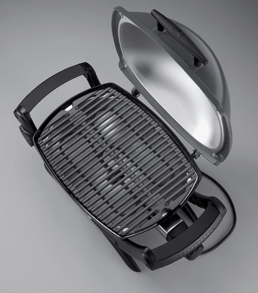 Weber Q1400 Barbecue électrique avec support, surface de cuisson 43 x 32 cm, nomade, grille en fonte émaillée divisée en 2 parties, couvercle et cuve en fonte d'aluminium - Gris foncé (52020853) - Image 16