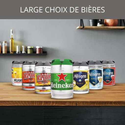Krups Beertender Machine bière pression, F?ts de 5 L, Témoin lumineux, Bière fra?che, Installation facile, Indicateur température, Indicateur volume restant, Loft Edition Silver VB700E00 - Image 5