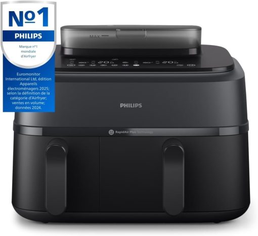 Philips Air Fryer 3000 Series Double Basket - Healthy, Fast and Versatile Cooking, 9 Litre Capacity, Touch Screen, Two Drawer Design (NA350/00) - Image 25