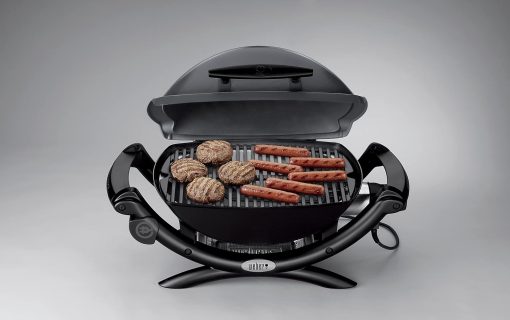 Weber Q1400 Barbecue électrique, surface de cuisson 43 x 32 cm, nomade, grille en fonte émaillée divisée en 2 parties, couvercle et cuve en fonte d'aluminium - Gris foncé (52020053) - Image 20