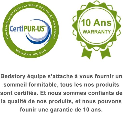 BedStory [Nouvelle Technologie] Surmatelas 160 x 200 à Mémoire de Forme de 7.5CM, Surmatelas de Haute Densité avec Gel Plus Respirant, Housse Amoivible et Lavable - Image 24