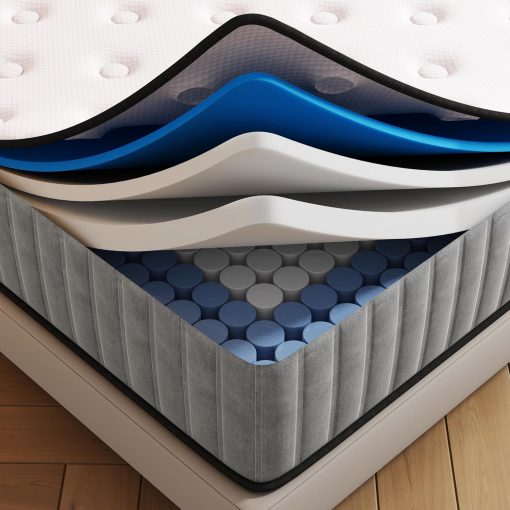 Matoresu Double Mattress 160 x 190 cm Memory Foam Height 25 cm Medium Rigid H3 Ergonomic 7 Zone Cold Foam Comfortable Breathable Fabric Cover - Image 28