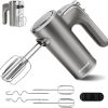 Aigostar Adela - Batteur électrique, Batteur à Main électrique Ultra Puissant de 400W. 5 Vitesses + Turbo, Bouton D'éjection. 1 Support de Rangement et 2 Batteurs et 2 Crochets Pétrisseurs.