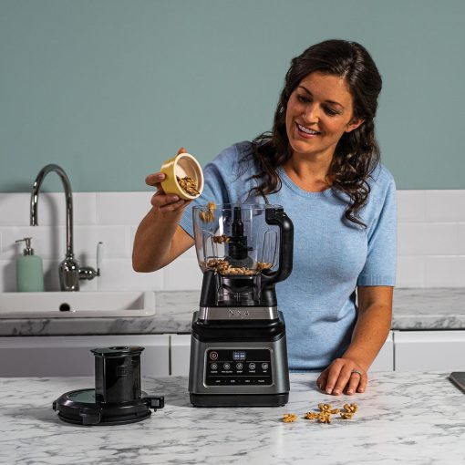 Ninja 3-in-1 Food Processor and Blender with 5 Programs: Mixer, Mixer Max, Chop, Mix, Puree, Bowl 1.8L, Jug 2.1L, Cup 700ml, 1200W, Dishwasher Safe, Auto-iQ, Black BN800EU - Image 4