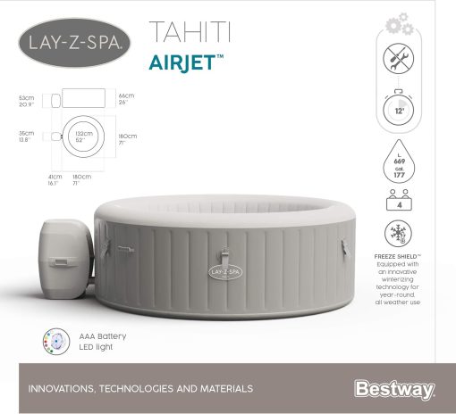 Spa gonflable rond BESTWAY Lay-Z-Spa? Miami Airjet? 2 - 4 personnes - Image 44