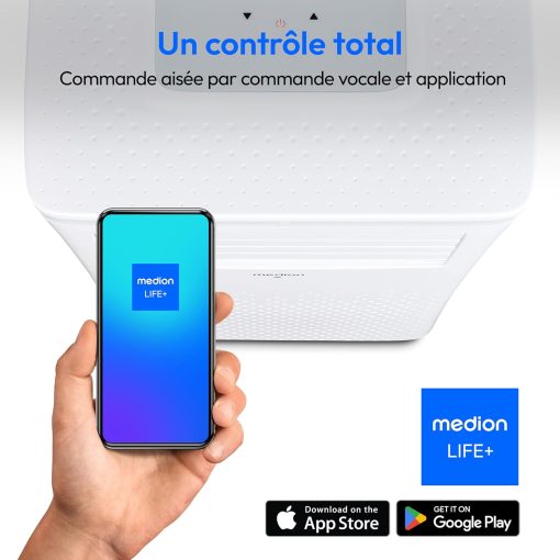 MEDION Smart Climatiseur Mobile P1002 (10000 BTU, 3-en-1, Refroidir, Déshumidification, Ventilation, jusqu'à 34m2, kit de joint de fenêtre, mode sommeil, contr?le Wifi, Télécommande, écran, MD 37733) - Image 27